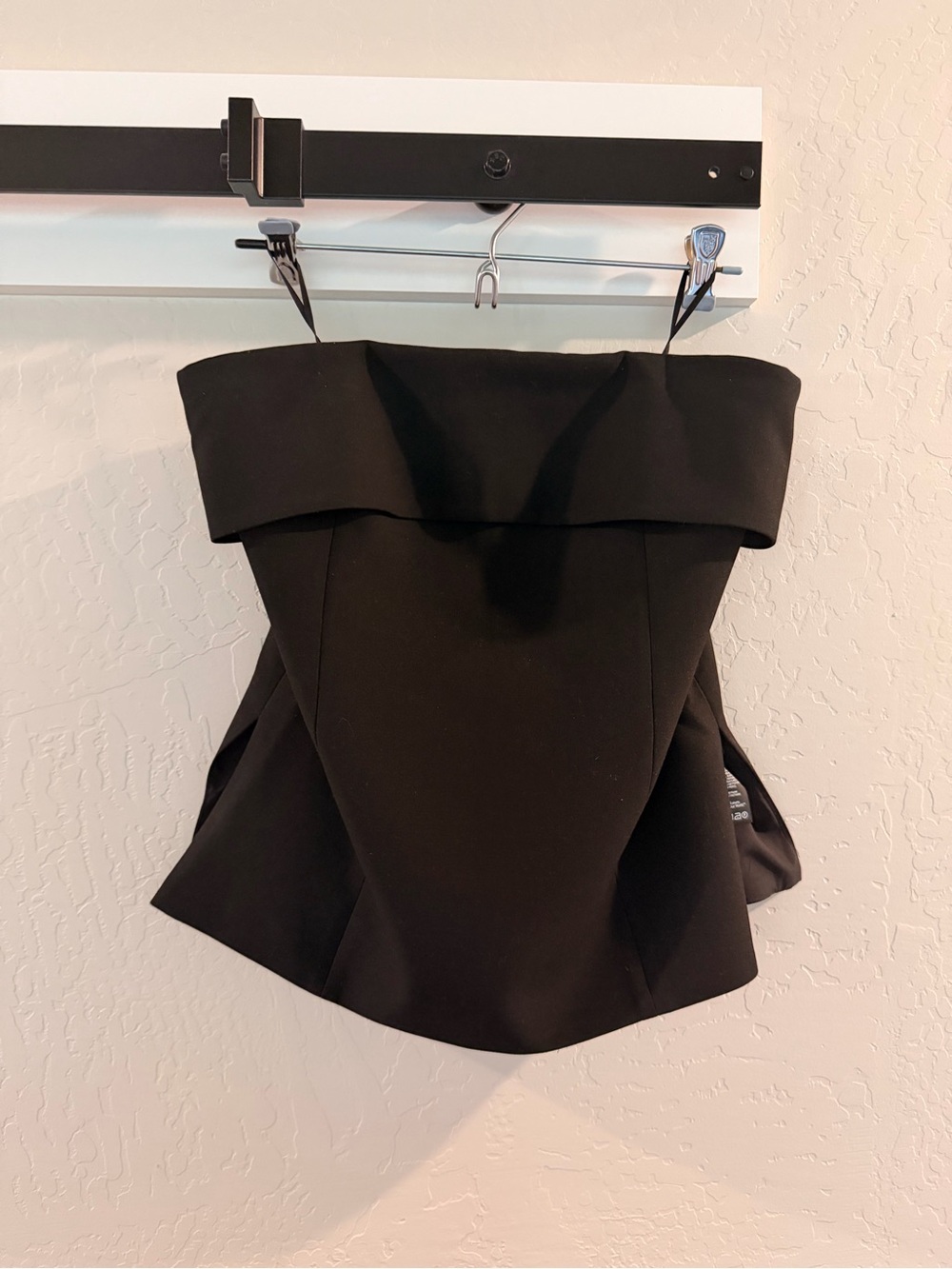 Aritzia Black Off-Shoulder Peplum Top